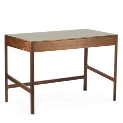 Hot Domus 2-Drawer Desk Walnut In Stock | Desks