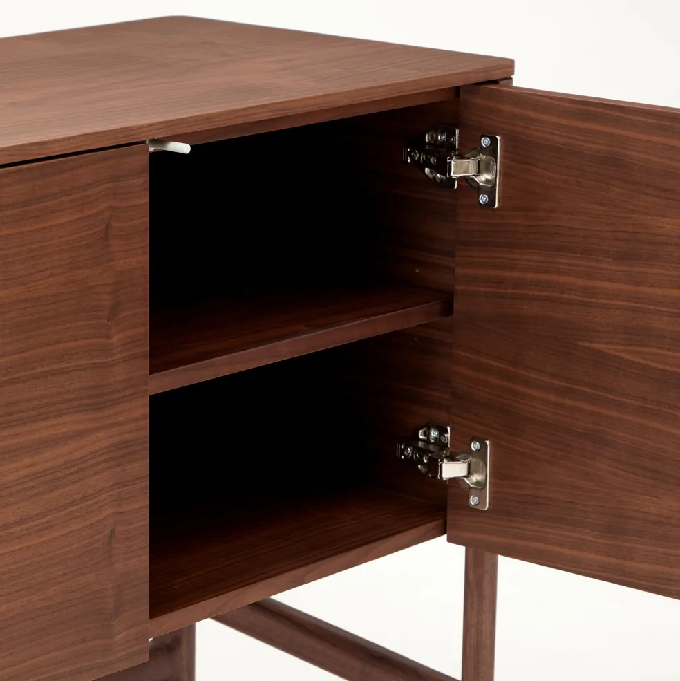 Fashion Domus Sideboard 2 Door Walnut Storage