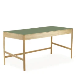 Clearance Ex-Display Domus 3-Drawer Desk Oak & Olive In Stock | Desks