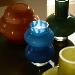 Fashion Form Glass Vase Deep Coral 20cm Vases | Gifts For Home