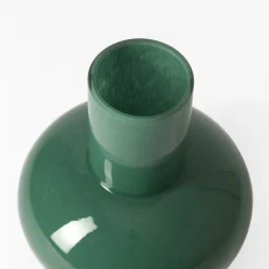 Discount Form Glass Vase Teal 23cm Vases | Gifts For Home