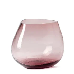 Online Hammered Glass Vase Mauve Vases | Gifts Under £50