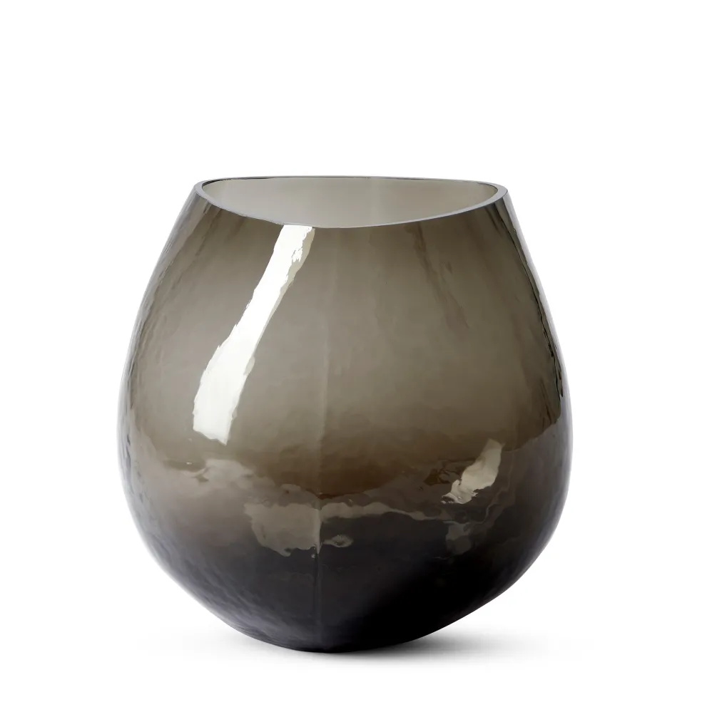 New Hammered Glass Vase Smoke Vases | Gifts Under £50