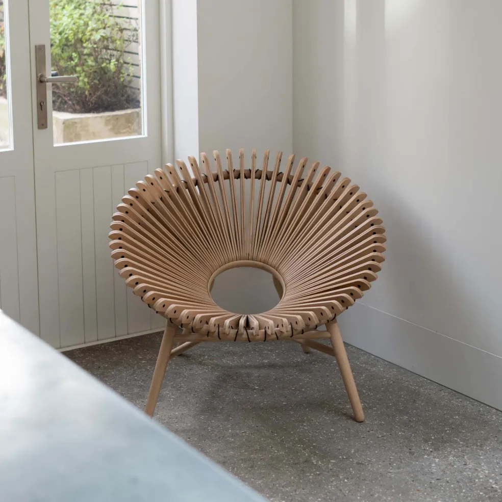 New Iris Lounge Chair Oak In Stock | Chairs, Stools & Benches