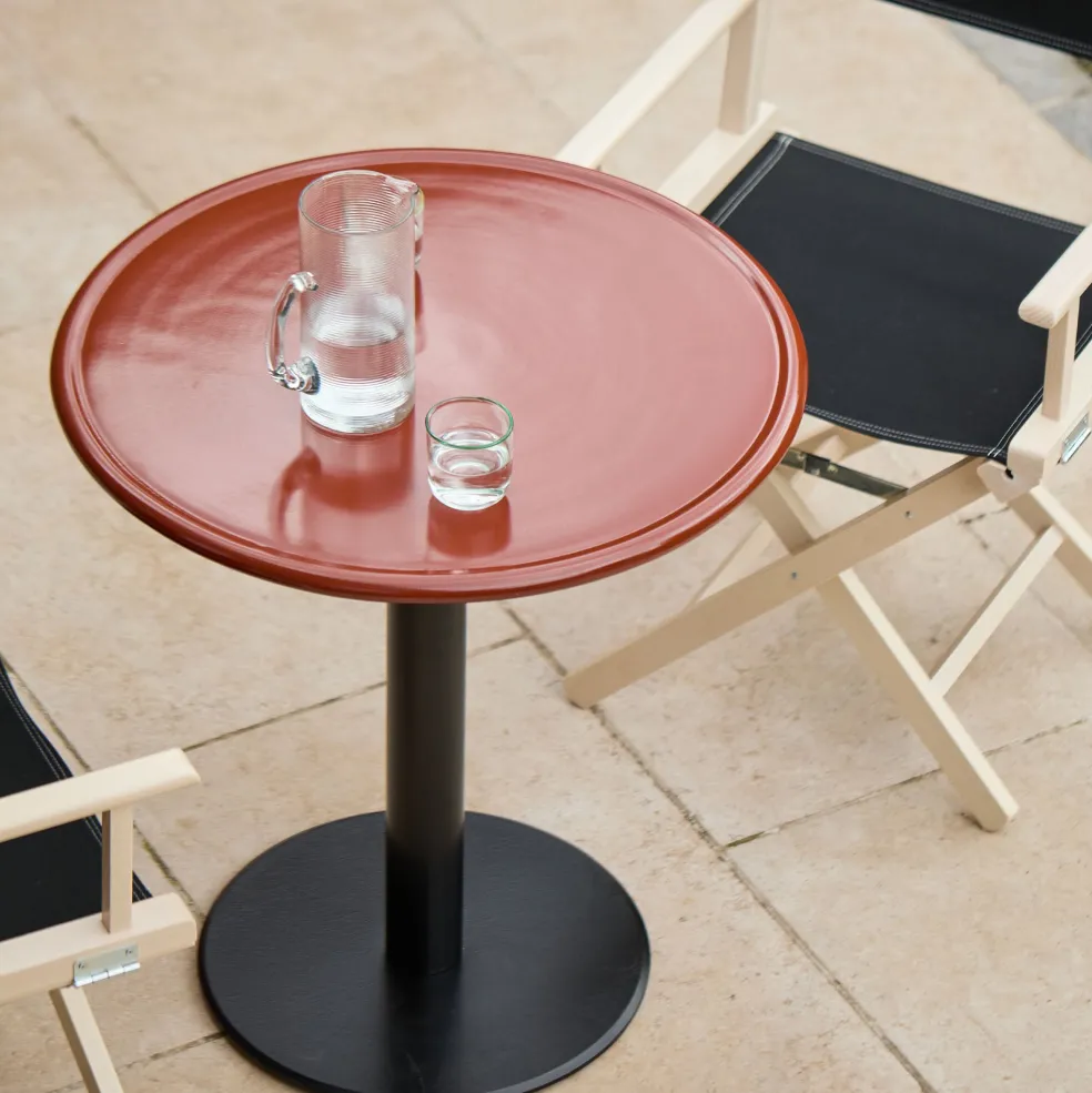 Clearance Mag Bistro Table Red Ceramic 70cm In Stock | Outdoor Furniture