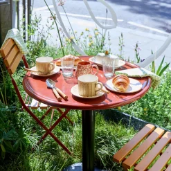 Clearance Mag Bistro Table Red Ceramic 70cm In Stock | Outdoor Furniture