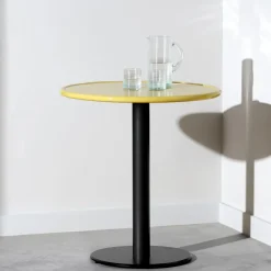 Online Mag Bistro Table Yellow Ceramic 70cm In Stock | Outdoor Furniture