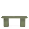 Clearance Mag Rectangular Low Side Table Green 90 x 40cm In Stock | Outdoor Furniture