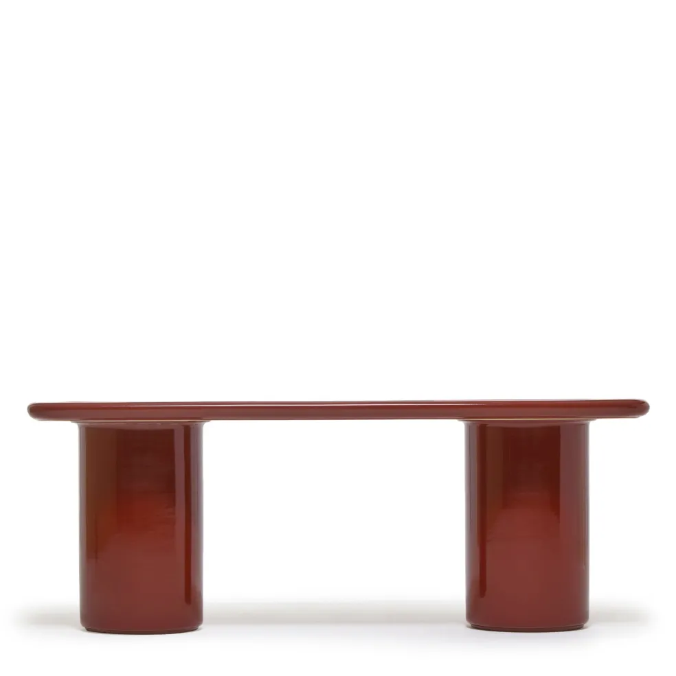 Best Sale Mag Rectangular Low Side Table Red 90 x 40cm In Stock | Outdoor Furniture