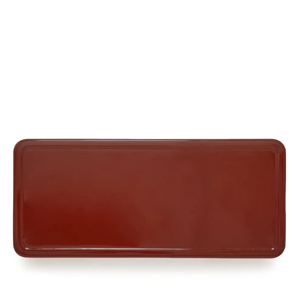 Best Sale Mag Rectangular Low Side Table Red 90 x 40cm In Stock | Outdoor Furniture