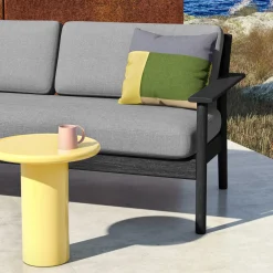 Cheap Mag Round Tall Side Table Yellow 40cm In Stock | Outdoor Furniture