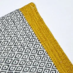 Store Mini Diamond Kilim Rug Charcoal & Pollen 200 x 300cm Rugs