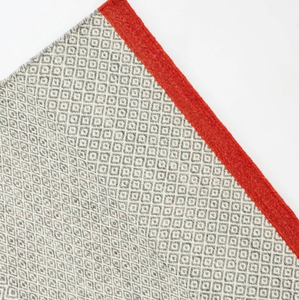 Flash Sale Mini Diamond Kilim Runner Ivory & Firecracker 170 x 240cm Rugs