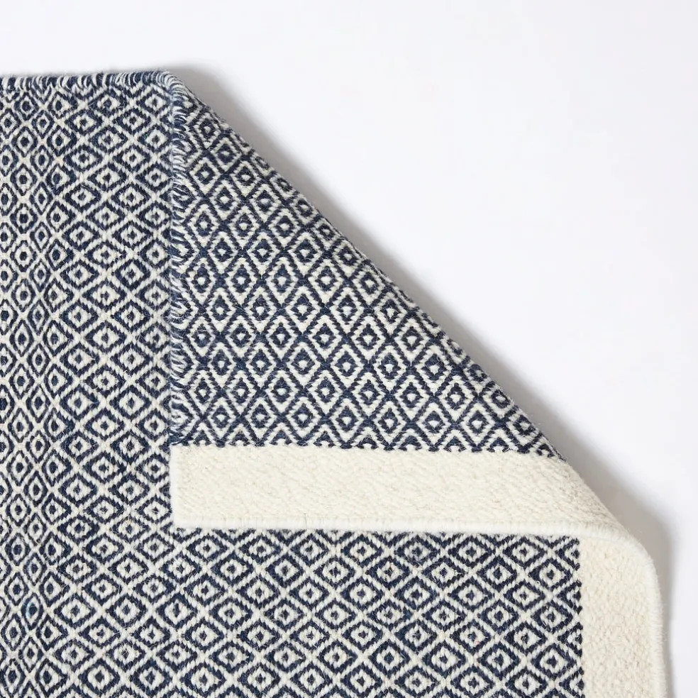New Mini Diamond Rug Indigo 300 x 200cm Rugs