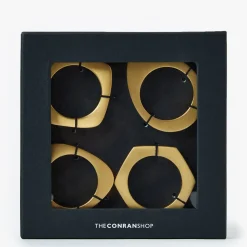 Shop Napkin Ring Brushed Brass Set of 4 Napkins | Get It In Time For Christmas