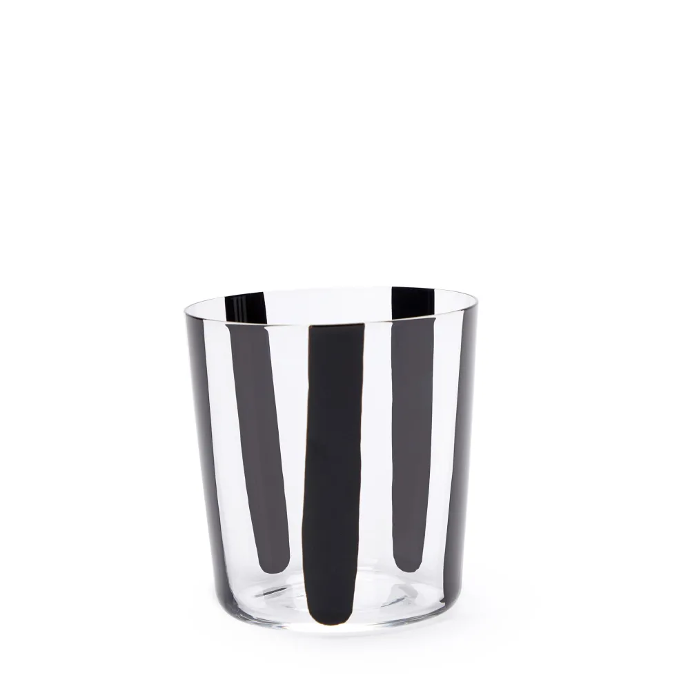 New Nova Stripe Black 360ml (Set of 4) Glassware | Get It In Time For Christmas