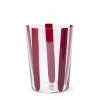 Best Nova Stripe Burgundy 500ml (Set of 4) Glassware | Get It In Time For Christmas
