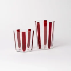 Outlet Nova Stripe Burgundy 360ml (Set of 4) Glassware | Games & Entertaining