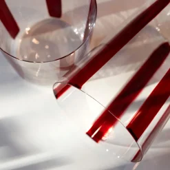 Outlet Nova Stripe Burgundy 360ml (Set of 4) Glassware | Games & Entertaining