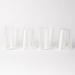 Shop Nova Stripe White 500ml (Set of 4) Glassware | Get It In Time For Christmas