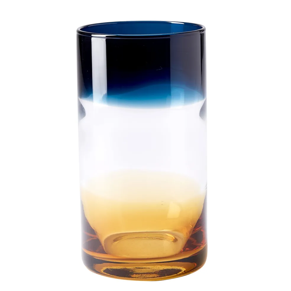 New Ombre High Ball Amber & Blue Glassware | Get It In Time For Christmas