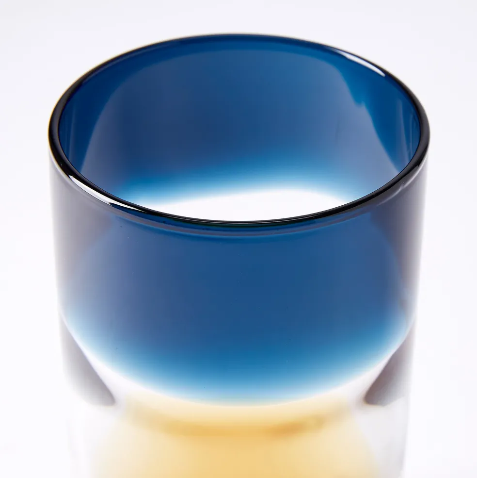 New Ombre High Ball Amber & Blue Glassware | Get It In Time For Christmas