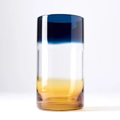 New Ombre High Ball Amber & Blue Glassware | Get It In Time For Christmas