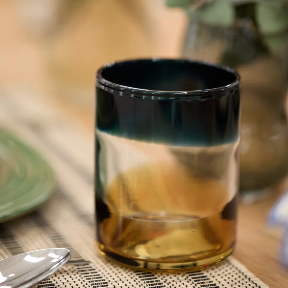 Shop Ombre Tumbler Blue & Amber Glassware