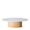 Online Orbit Coffee Table Oak & White Marble Coffee & Side Tables