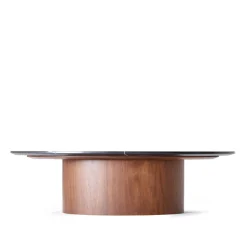 New Orbit Coffee Table Walnut & Black Marble Coffee & Side Tables