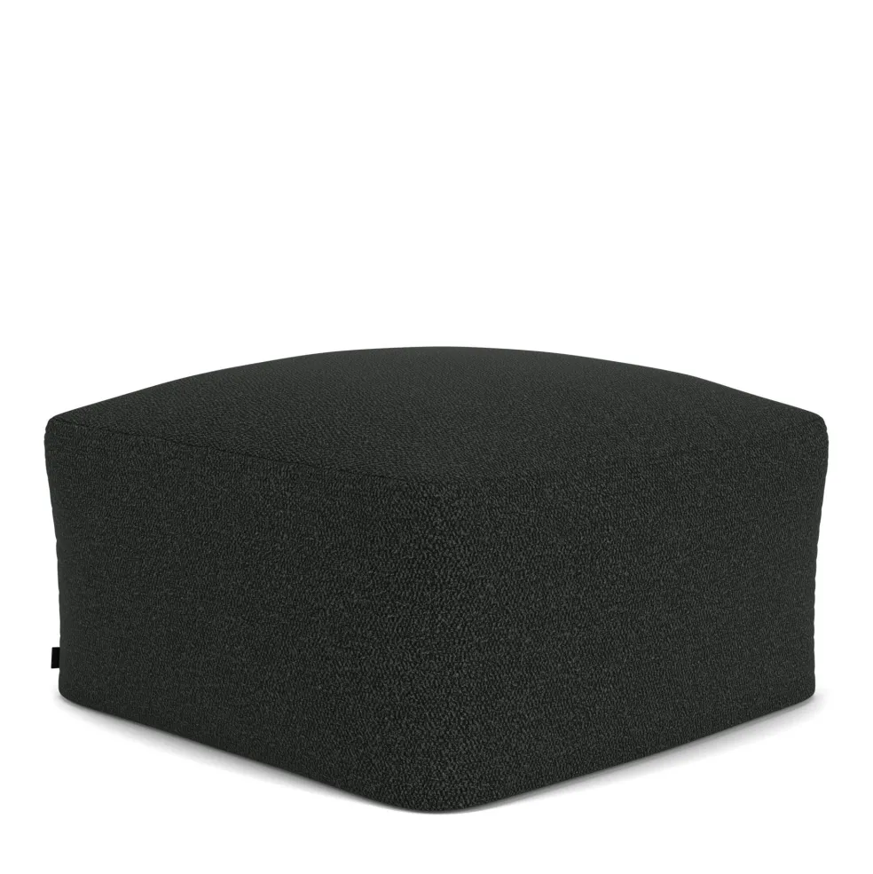 Store Otto Pouffe Boucle Ebony In Stock