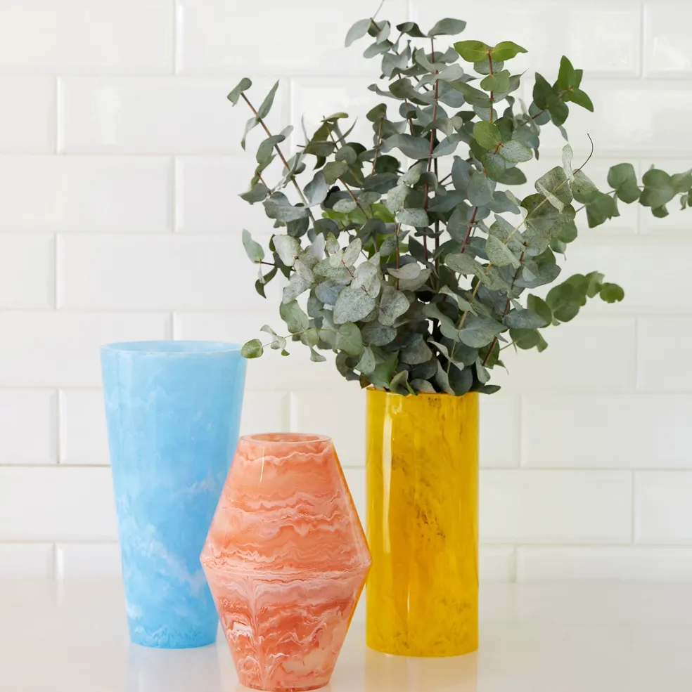 Outlet Pamana Cylinder Vase Blue 34cm Vases