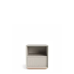 Hot Pillar 1 Drawer Bedside Table Stone Bedroom Furniture | Storage