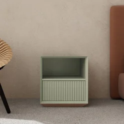 Discount Pillar 1 Drawer Bedside Table Lichen Bedroom Furniture | Storage