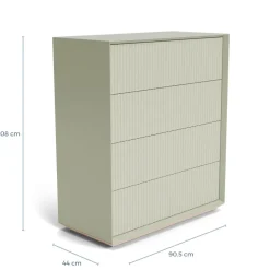 Cheap Pillar 4 Drawer Chest Lichen In Stock | Bedroom Furniture