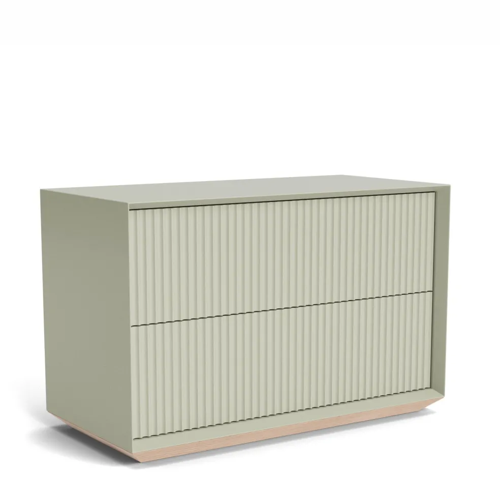 Best Sale Pillar 2 Drawer Unit Lichen Bedroom Furniture | Storage