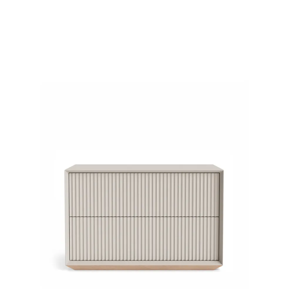 Cheap Pillar 2 Drawer Unit Stone In Stock | Bedroom Furniture