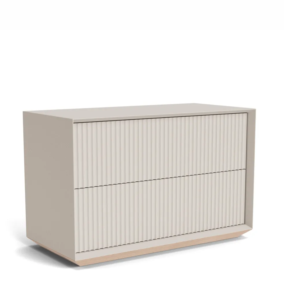 Cheap Pillar 2 Drawer Unit Stone In Stock | Bedroom Furniture