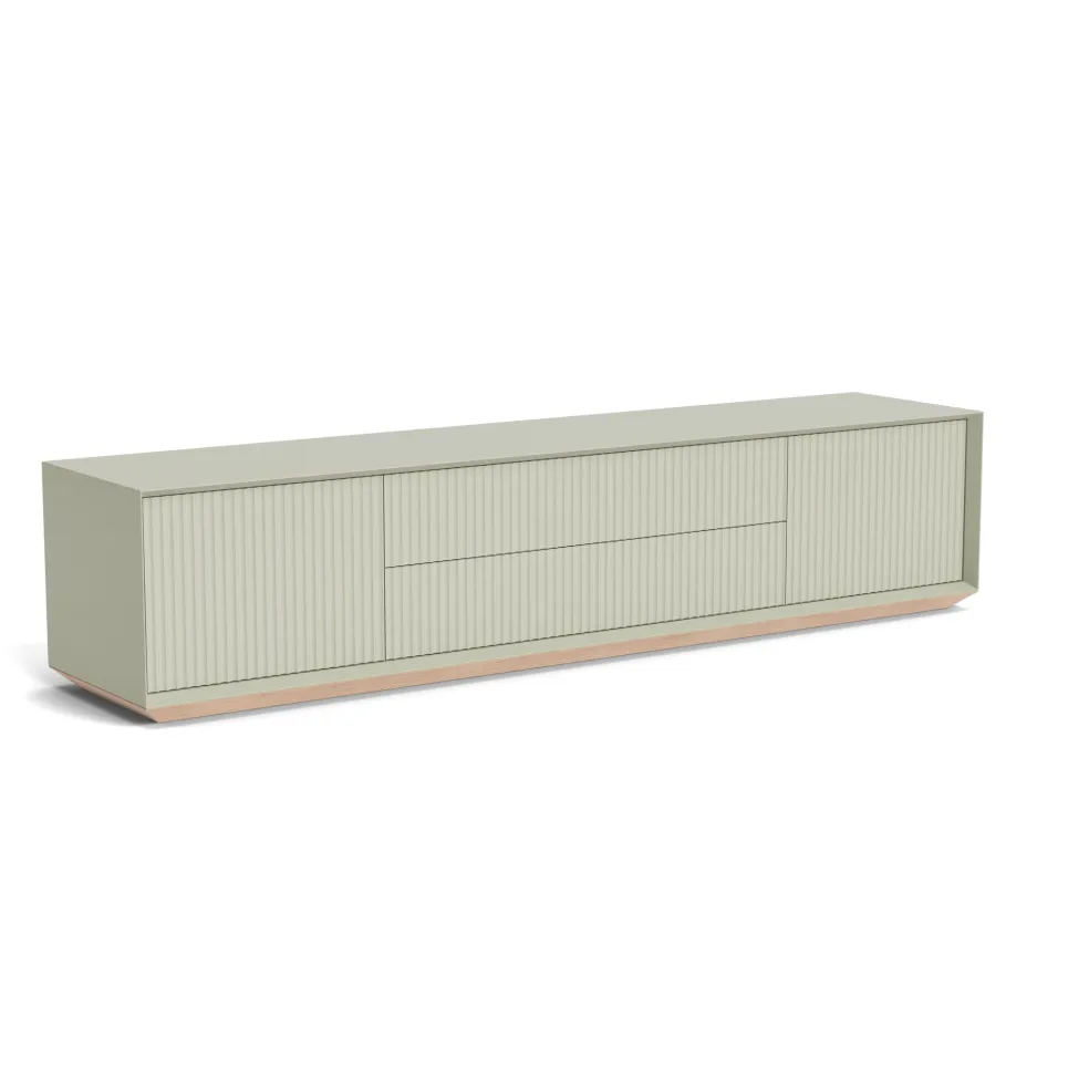 Discount Pillar Low Console 200cm Lichen Bedroom Furniture | Storage