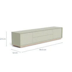 Discount Pillar Low Console 200cm Lichen Bedroom Furniture | Storage