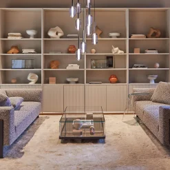 Outlet Pillar Shelving Cupboard Unit Stone 210cm Bedroom Furniture | Storage
