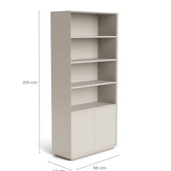 Outlet Pillar Shelving Cupboard Unit Stone 210cm Bedroom Furniture | Storage
