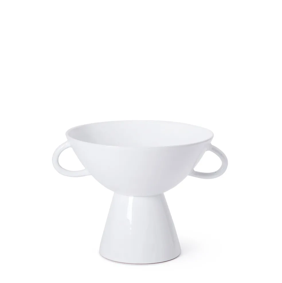 Best Puglia White Footed Bowl Large Bowls & Plates | Gifts For Home