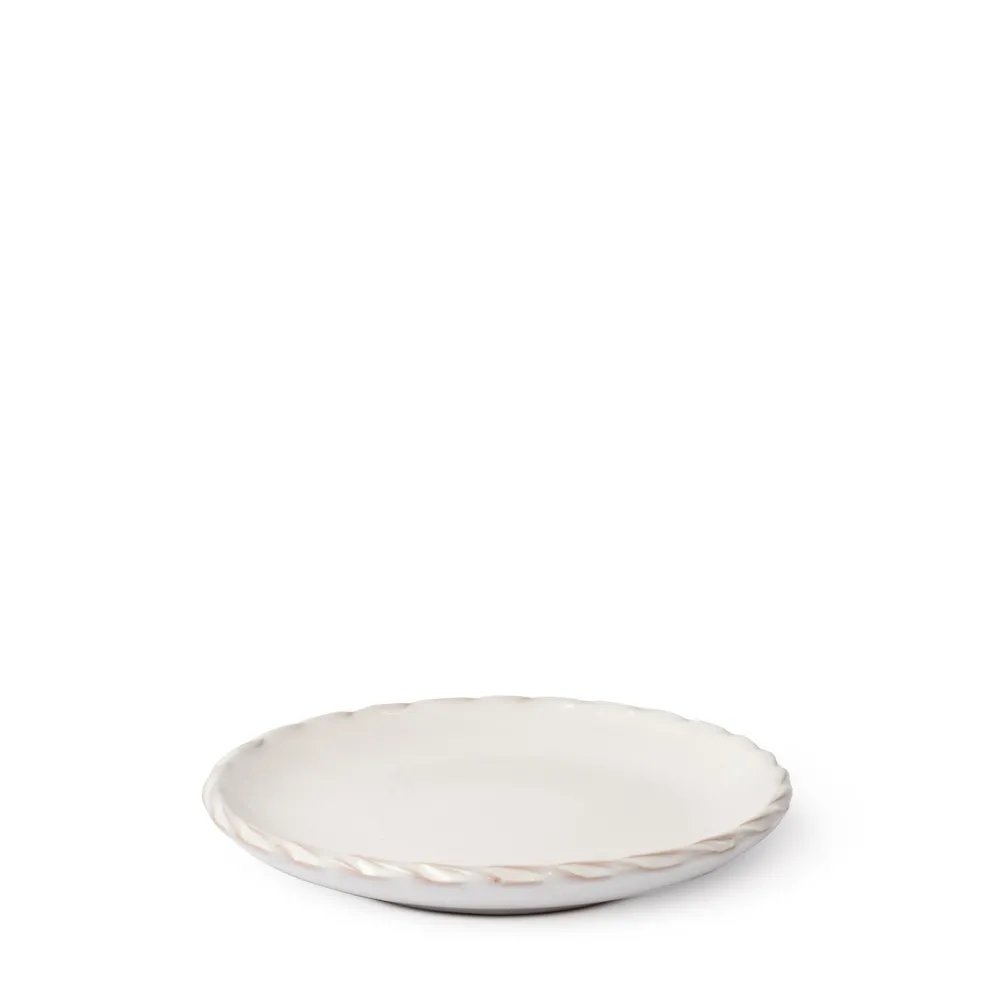 Flash Sale Rope Edge Small Plate White 16cm Table Settings