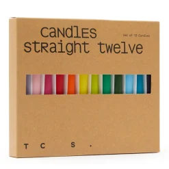 Cheap Set of 12 Candles Rainbow 20cm Candles, Holders & Diffusers