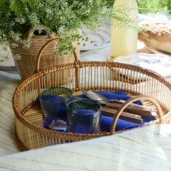 Online Set of 2 Rattan Trays Utility | Trays