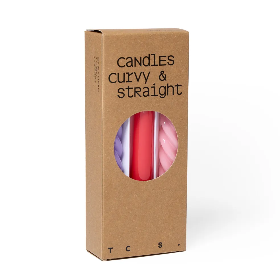 Best Set of 6 Twist & Straight Candles Pop 20cm Candles, Holders & Diffusers | Gifts Under £50