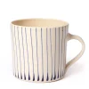Outlet Stripe Breakfast Mug Blue Mugs, Cups & Jugs | Gifts Under £50