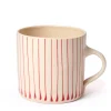 Outlet Stripe Breakfast Mug Red Mugs, Cups & Jugs | Gifts Under £50