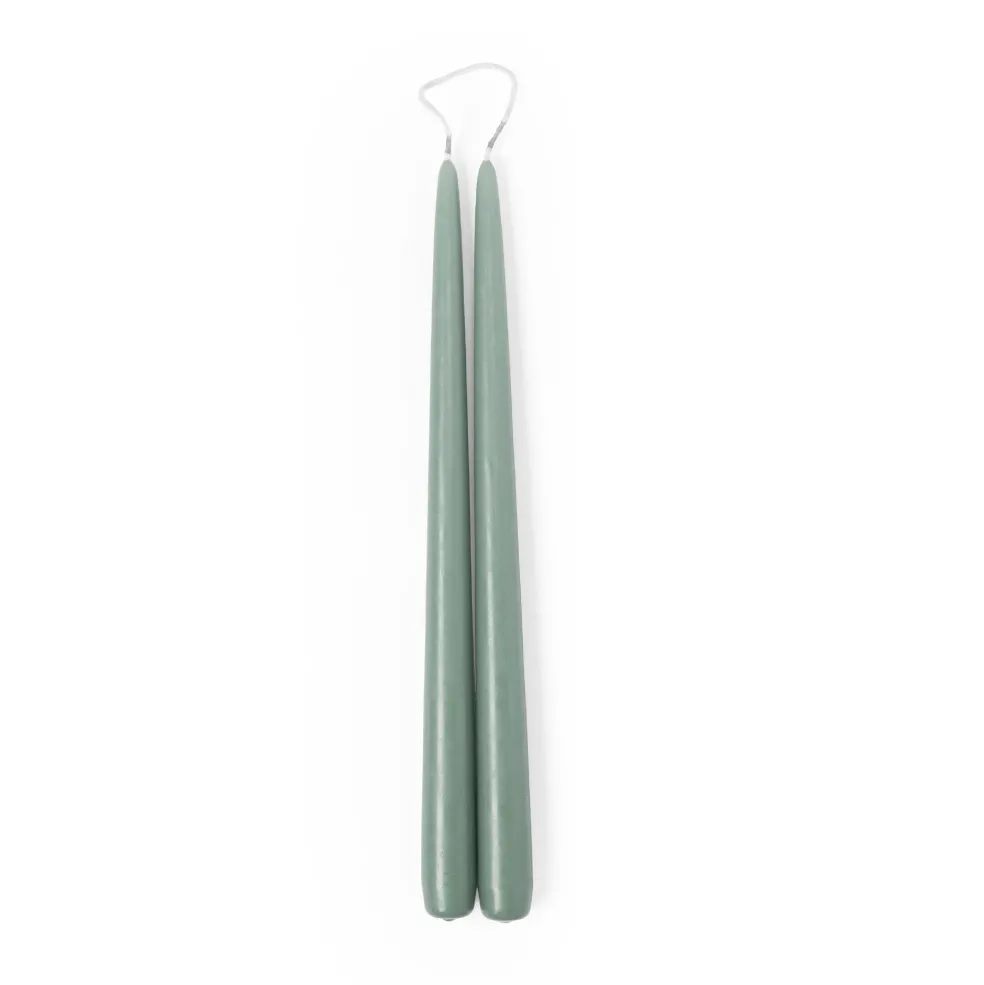 Cheap Taper Candle Pair Dusky Green 30cm Candles, Holders & Diffusers